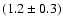 $(1.2\pm0.3)$