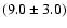 $(9.0\pm3.0)$