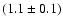 $(1.1\pm0.1)$