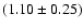 $(1.10\pm0.25)$