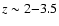 $z\sim 2{-}3.5$