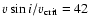 $v \sin i / v_{\rm crit} = 42$