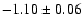 $ -1.10 \pm 0.06 $