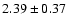 $ 2.39 \pm 0.37 $
