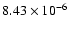 $8.43 \times 10^{-6}$
