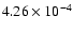 $4.26 \times 10^{-4}$