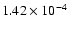 $1.42 \times 10^{-4}$