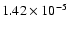 $1.42 \times 10^{-5}$
