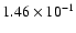 $1.46 \times 10^{-1}$