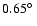 $0.65\hbox {$^\circ $ }$
