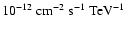 $10^{-12}~{\rm cm}^{-2}~{\rm s}^{-1}~{\rm TeV}^{-1}$