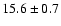 $15.6 \pm 0.7$