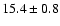 $15.4 \pm 0.8$
