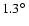 $1.3\hbox {$^\circ $ }$