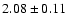 $2.08 \pm 0.11$