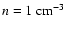 $n = 1~{\rm cm}^{-3}$