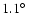 $1.1\hbox {$^\circ $ }$