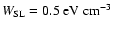 $W_{{\rm SL}} =
0.5~{\rm eV}~{\rm cm}^{-3}$