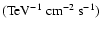 $({\rm TeV}^{-1}~{\rm cm}^{-2}~{\rm s}^{-1})$