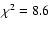 $\chi^{2}=8.6$