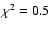 $\chi^{2}=0.5$