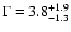 $\Gamma=3.8^{+1.9}_{-1.3}$