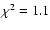 $\chi^{2}=1.1$