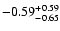 $\rm -0.59^{+0.59}_{-0.65}$