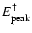 $E_{\rm peak}^{\dagger}$