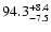 $\rm 94.3^{+8.4}_{-7.5}$