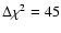 $\Delta \chi^{2}=45$