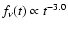 $f_\nu(t)\propto t^{-3.0}$