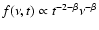 $f(\nu,t)\propto
t^{-2-\beta}\nu^{-\beta}$