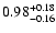 $\rm0.98^{+0.18}_{-0.16}$