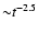 ${\sim} t^{-2.5}$