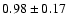 $0.98\pm0.17$