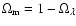 $\Omega_{\rm m}=1-\Omega_{\lambda}$
