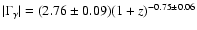 $\vert\Gamma_{\gamma}\vert= (2.76\pm0.09)(1+z)^{-0.75\pm0.06}$