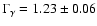$\Gamma_{\gamma}=1.23\pm0.06$