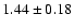 $1.44\pm{0.18}$