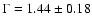 $\Gamma=1.44\pm0.18$