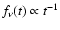 $f_{\nu}(t)\propto t^{-1}$