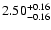 $\rm 2.50^{+0.16}_{-0.16}$