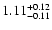 $\rm 1.11^{+0.12}_{-0.11}$