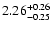 $\rm 2.26^{+0.26}_{-0.25}$