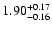 $\rm 1.90^{+0.17}_{-0.16}$
