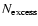 $N_{\rm excess}$
