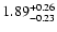 $\rm 1.89^{+0.26}_{-0.23}$
