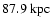 $87.9~\ensuremath{{\rm kpc}} $
