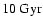 $10~\ensuremath{{\rm Gyr}} $